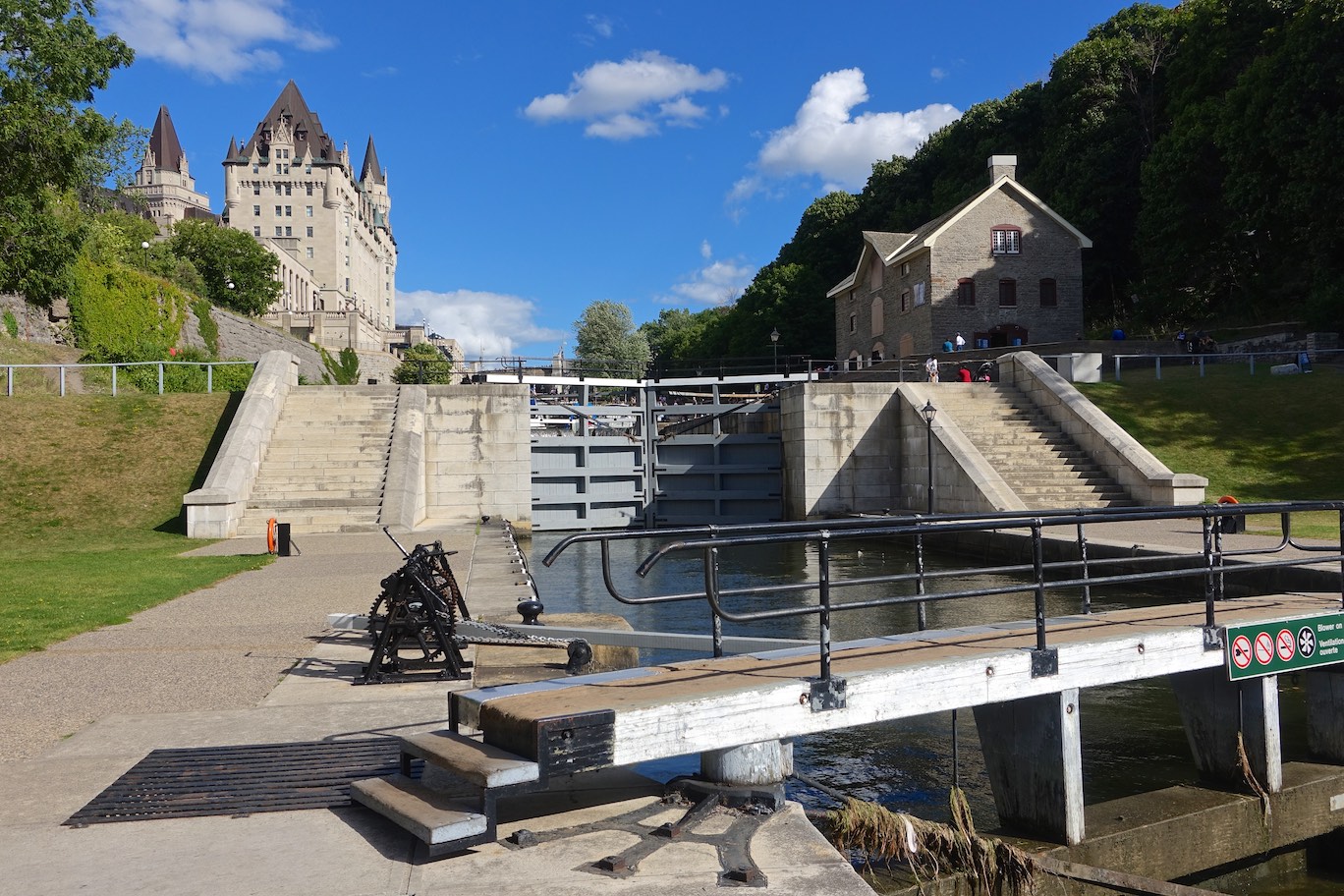 Rideau Canal and Lockstation in Ottawa