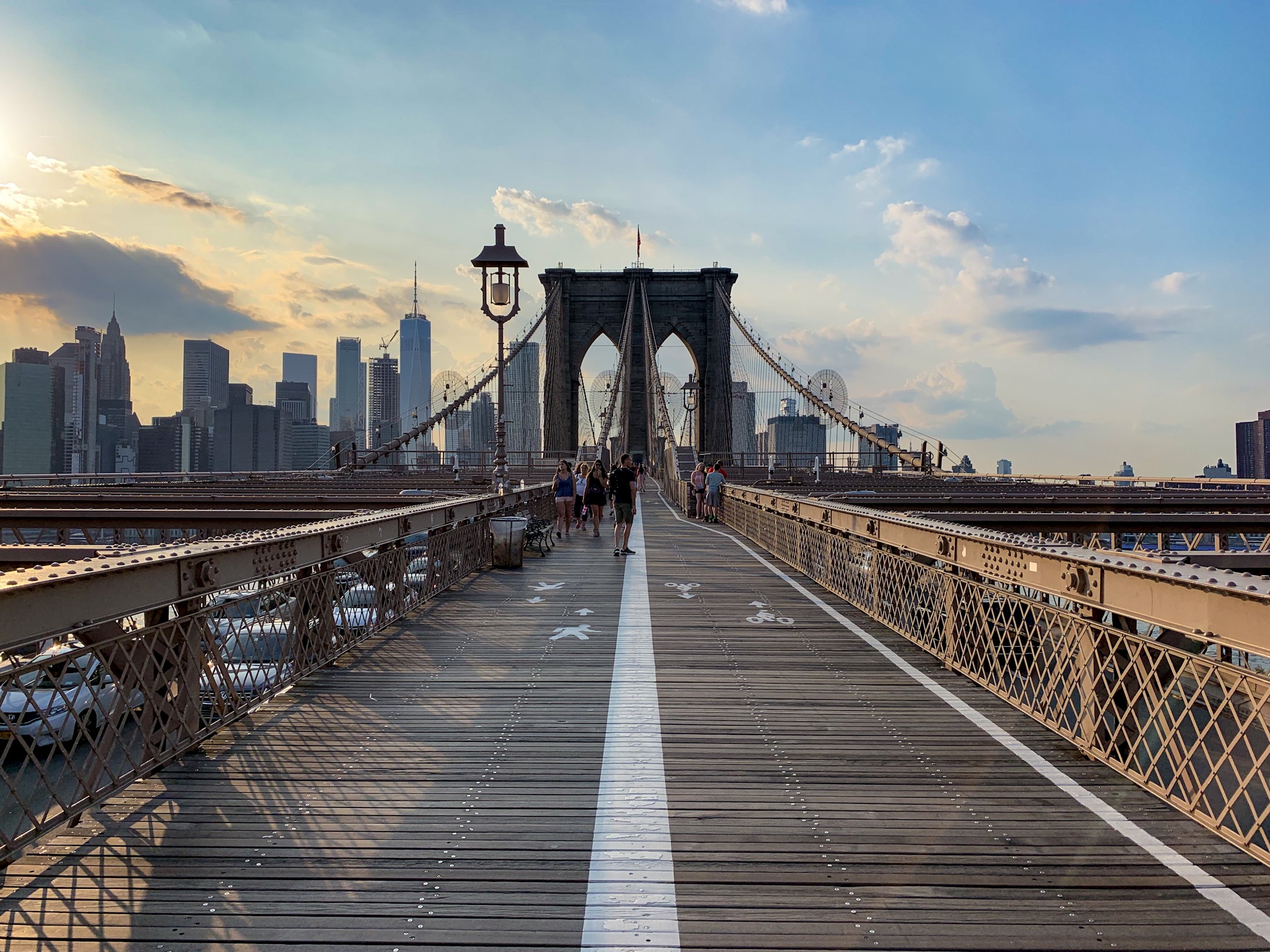 Brooklyn Bridge with view to Manhattan